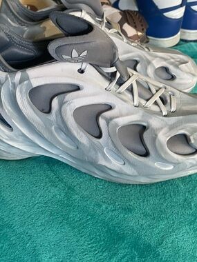 adidas Gray Sculpted Foam-Style Athletic Sneakers
